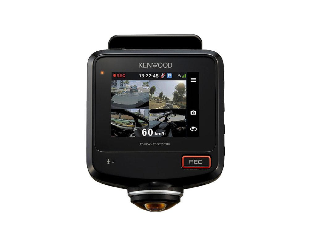 360°撮影対応 2カメラドライブレコーダー DRV-C770R ［前後カメラ対応