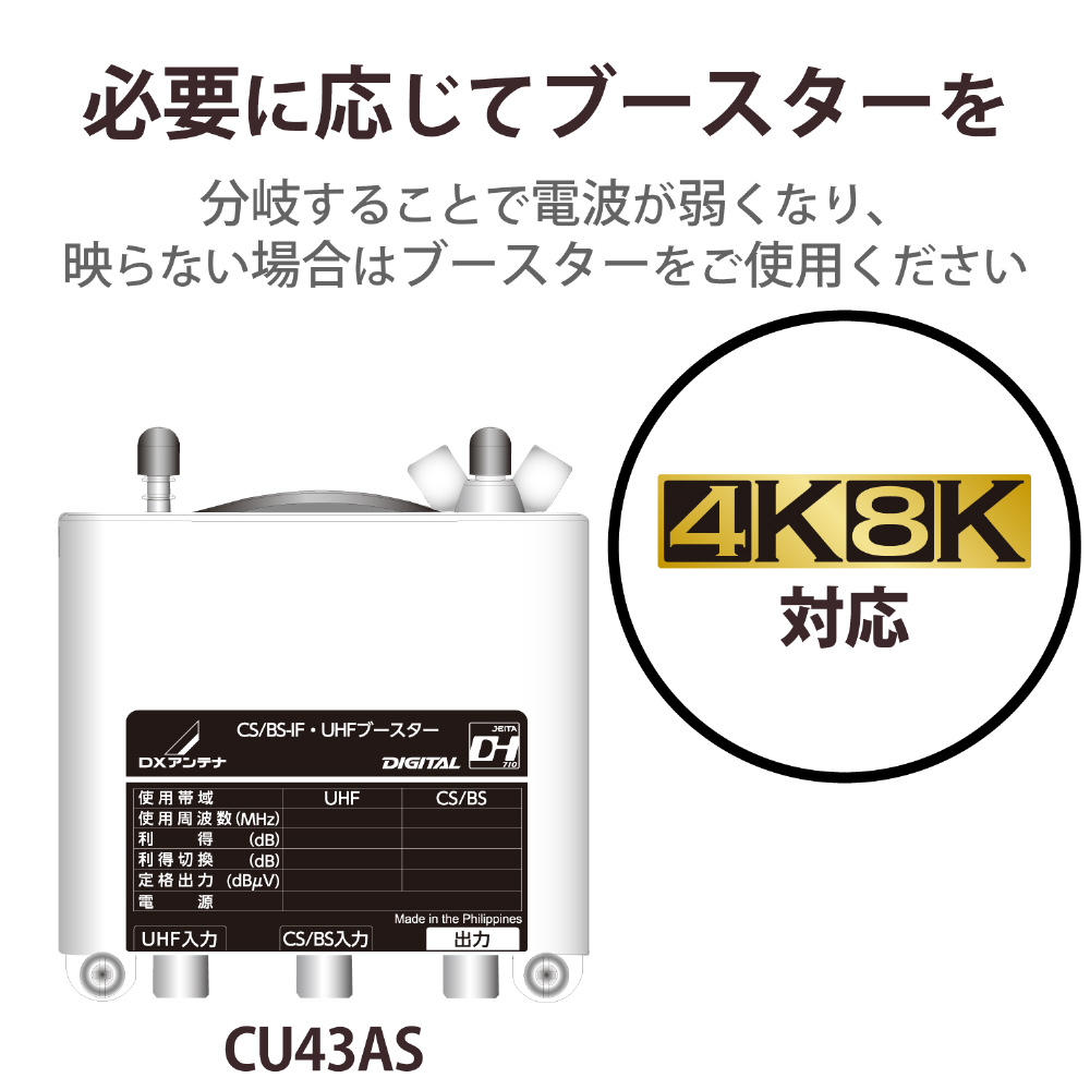 5分配器［2K・4K・8K対応］　DXアンテナ　5DMS