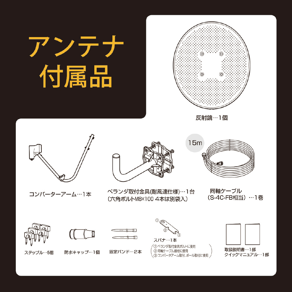 45形BS110度CSアンテナセット(耐風速70m/s) BC453SGK｜の通販は