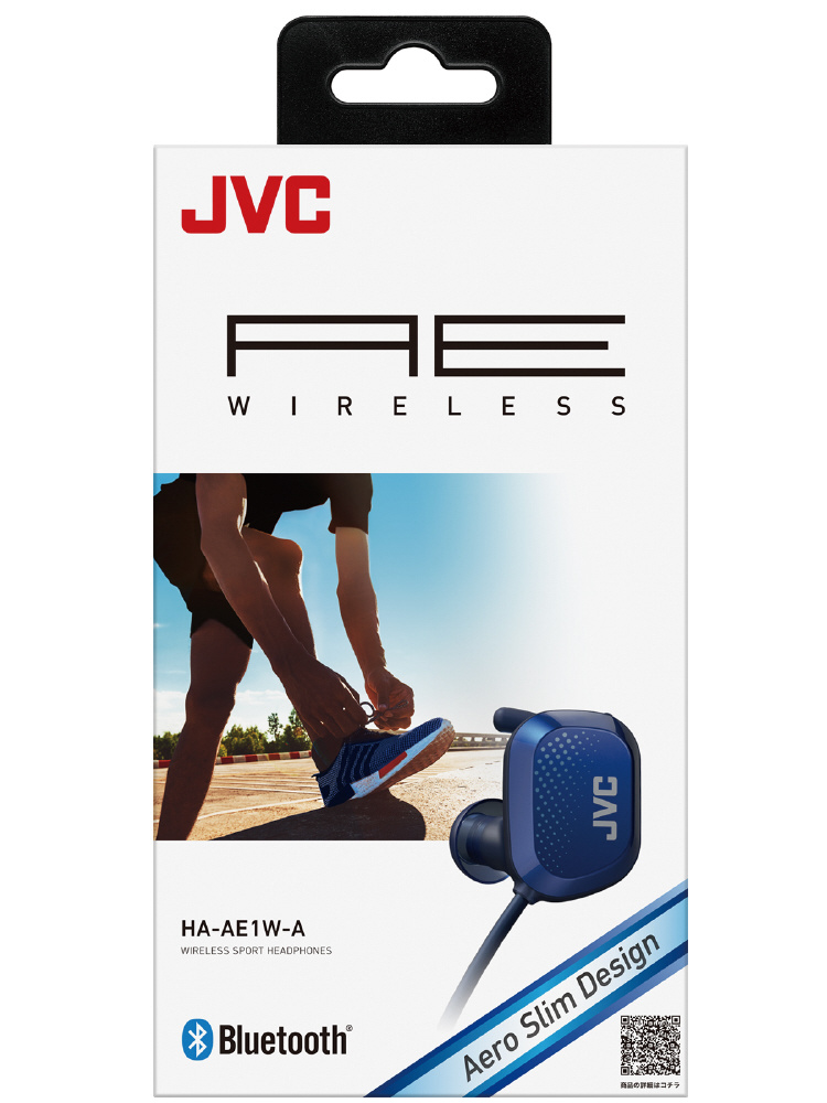 ブルートゥースイヤホン カナル型 ブルー HA-AE1W-A ［ワイヤレス(左右