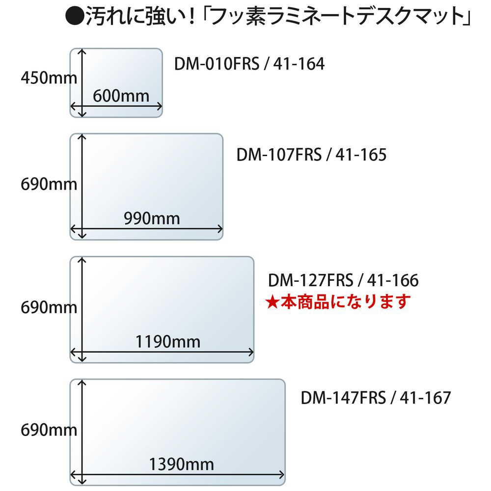 フッ素ラミネートデスクマット中1.2S DM-127FRS