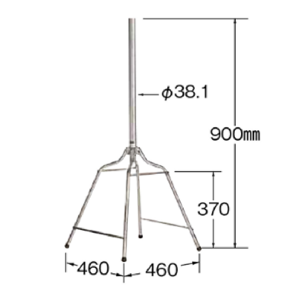 VU・BS(CS)アンテナ両用ルーフベース (屋根馬)耐久型(50cm以下用 ...