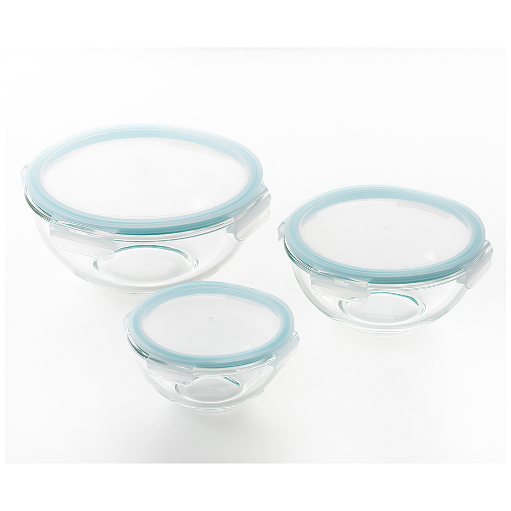 グラスコンテナ 4点ロック式ガラスボウル3PCS 4209377 [本体のみ電子