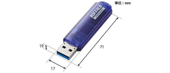 【ドラゴンクエストX 動作確認済み】 USB3.0メモリ［Mac／Win］　スティックタイプ （16GB・ブルー）　RUF3-C16GA-BL RUF3-CAシリーズ  RUF3-C16GA-BL_5