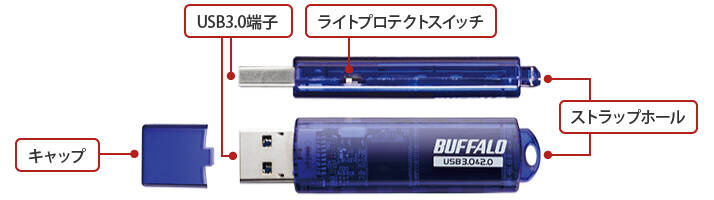 【ドラゴンクエストX 動作確認済み】 USB3.0メモリ［Mac／Win］　スティックタイプ （16GB・ブルー）　RUF3-C16GA-BL RUF3-CAシリーズ  RUF3-C16GA-BL_6