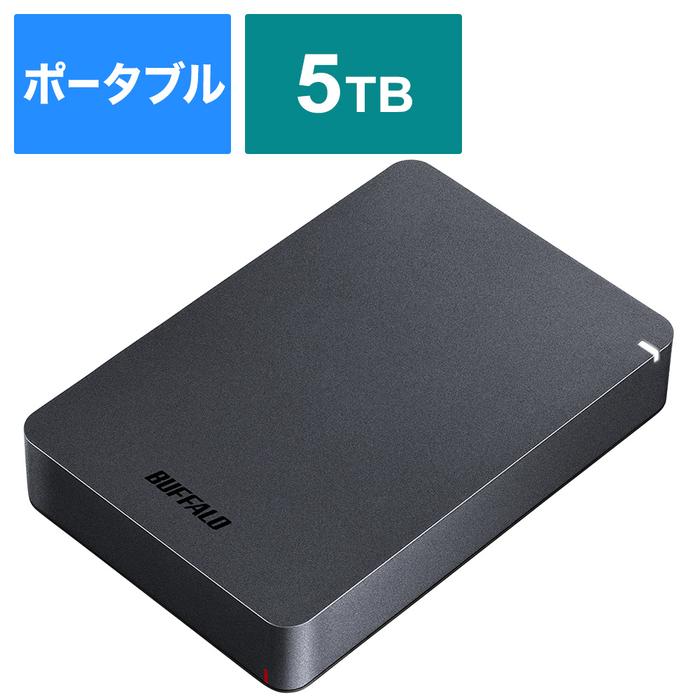 HD-PGF5.0U3-GBKA [ポータブル型 /5TB] USB3.1(Gen.1)対応 耐衝撃ポータブルHDD 5TB ブラック 【864】