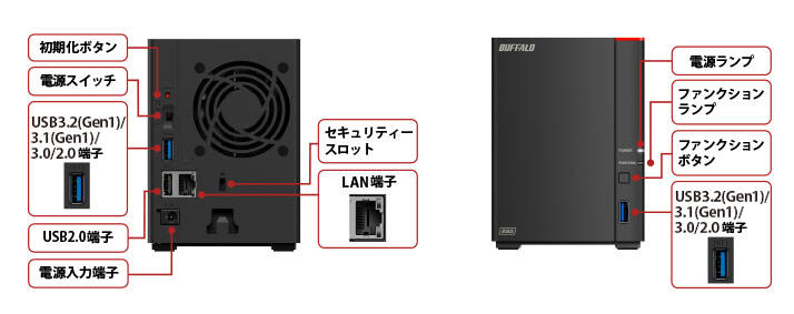 NAS［6TB搭載 /2ベイ］ LinkStation 2.5GbE搭載 高速モデル ブラック