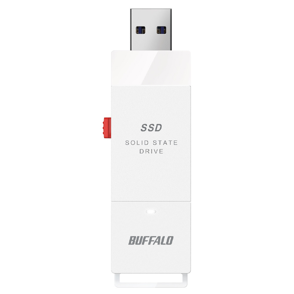 BUFFALO 外付けSSD USB-A接続 ホワイト [ポータブル型 1TB] SSD-PG1