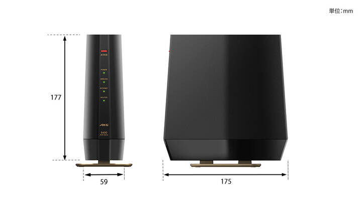 Wi-Fiルーター 4803+573Mbps  AirStation(Chrome/Android/iPadOS/iOS/Mac/Windows11対応) シャンパンゴールド WSR-5400AX6B -CG ［Wi-Fi 6(ax)/ac/n/a/g/b］｜の通販はソフマップ[sofmap]