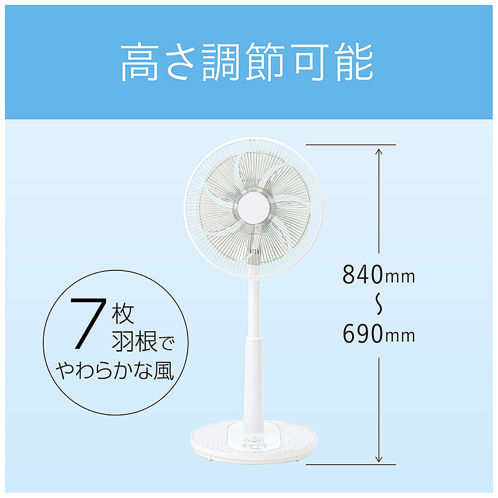 コイズミ リビング扇風機 ホワイト KLF-3025／W(1台)