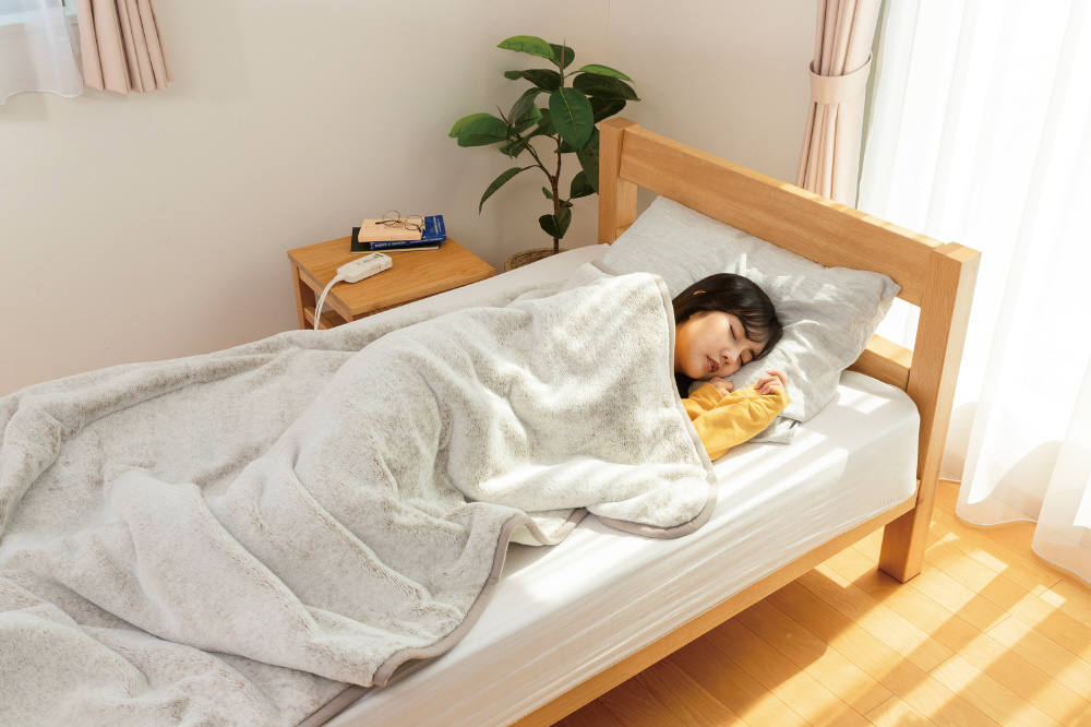 小泉 コイズミ 電気毛布 掛敷毛布 ラビットファー調 KDK-75231R KOIZUMI コイズミ 電気毛布 掛け敷き兼用 ラビットファー調
