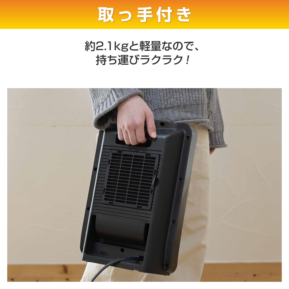 未使用品 室温センサー付セラミックヒーター 1200Wハイパワー 速暖