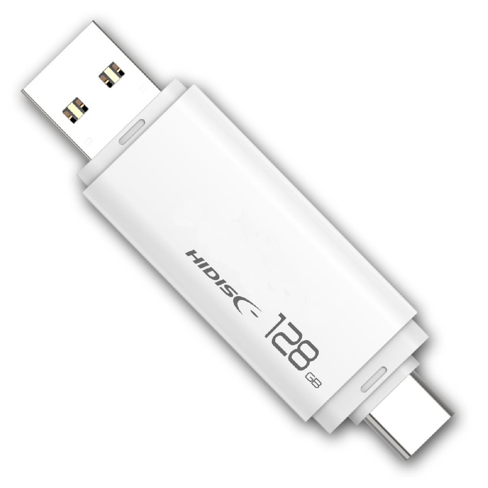 HDUF134C128G3C USBメモリ ホワイト [128GB /USB3.2 /USB TypeA＋USB