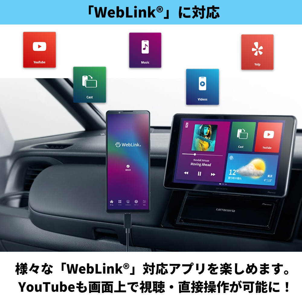 ディスプレイオーディオ 9インチ 1DIN カロッツェリア DMH-SF500
