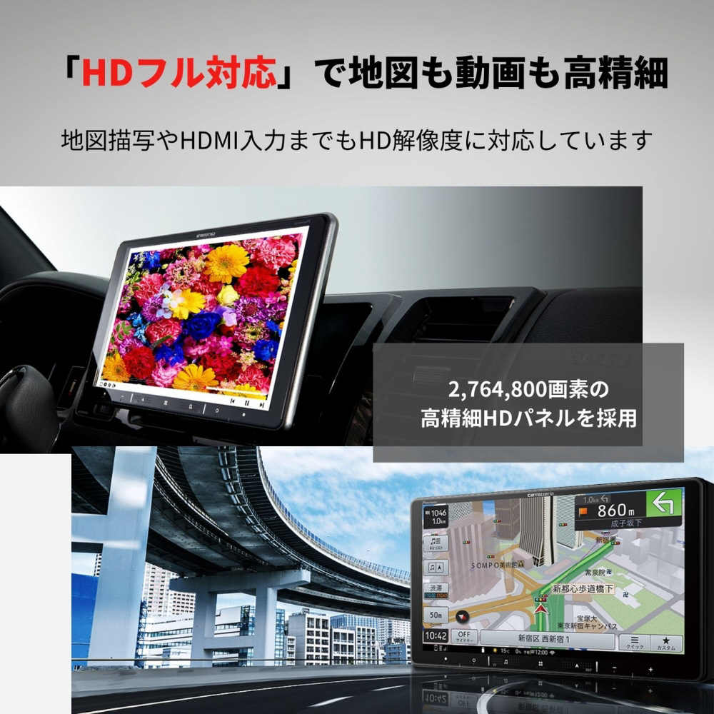 カーナビ 楽ナビ カロッツェリア AVIC-RW720 ［7型 /フルセグ /Bluetooth対応］