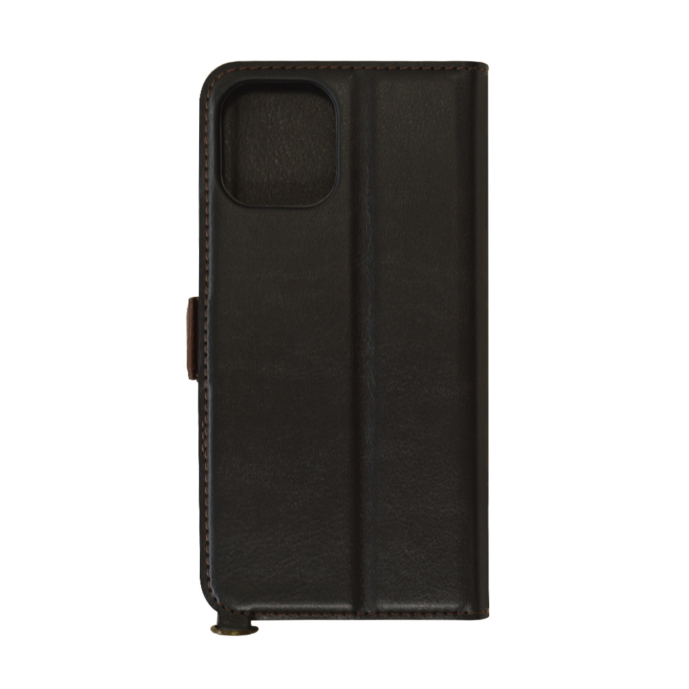 iPhone 12/12 Pro 6.1インチ対応 縦横スタンド手帳 ブラック