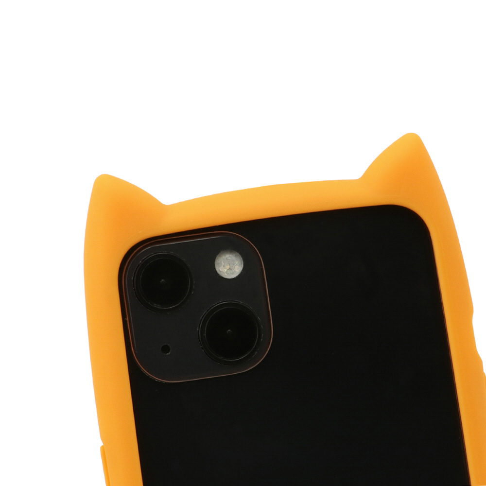 iPhone 11 専用 オレンジ猫ケース iPhone 2021 5.4inch 猫耳ケース