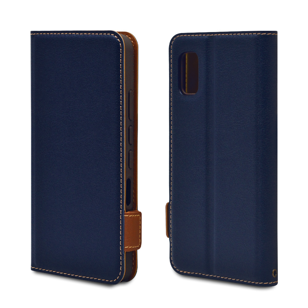 AQUOS wish2(SH-51C)/AQUOS wish(SHG06/A104SH)アクオスウィッシュ 薄型手帳ケース サイドマグネット カバー  手帳型 薄型 耐衝撃吸収 カード入れ スタンド機能 シンプル ネイビー 6740AQOWBO｜の通販はソフマップ[sofmap]