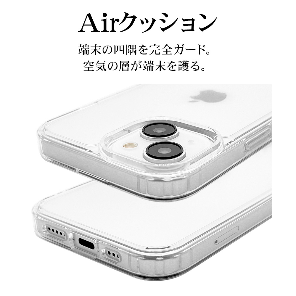 iPhone2023 6.1 2眼 ハイブリッドケース TPU×PC CL ラスタバナナ