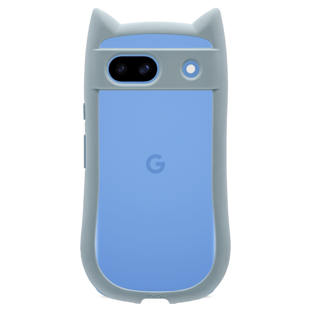 Google Pixel 8a ネコミミケース mimi スモーキーブルー
