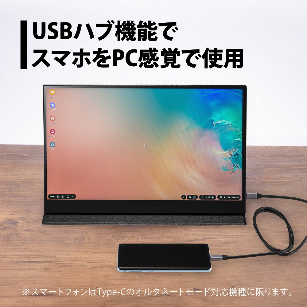 USB-C接続 PCモニター (タッチパネル) ブラック PTF-M156T ［15.6型