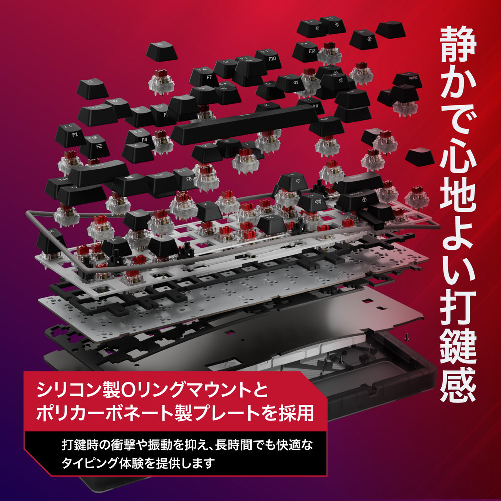 ゲーミングキーボード HyperX Origins 2 65 HXR-B4QS3AA#ABJ ［有線