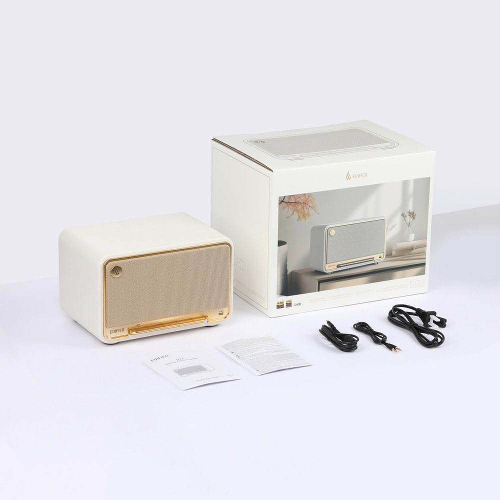 EDIFIER D32 ワイヤレススピーカー　ホワイト WiFiスピーカー ホワイト ED-D32-WH-A ［ハイレゾ対応 /Bluetooth対応