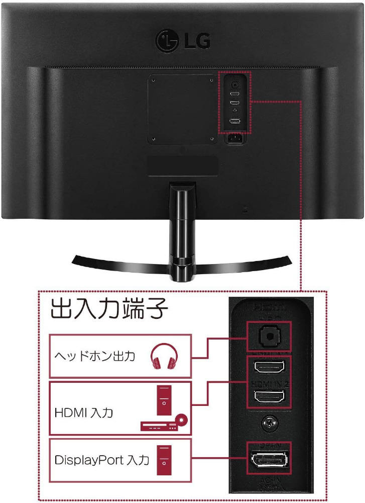 24UD58-B 23.8型ワイド 4K対応液晶モニター[3840×2160/IPS/DisplayPort ...