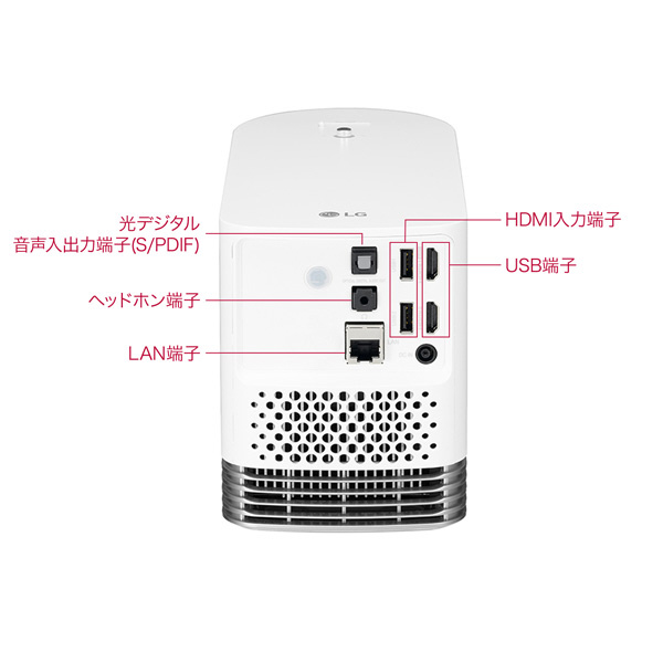 ホームプロジェクター 超短焦点モデル HF80LS ホワイト HF80LS|LG(エルジー)