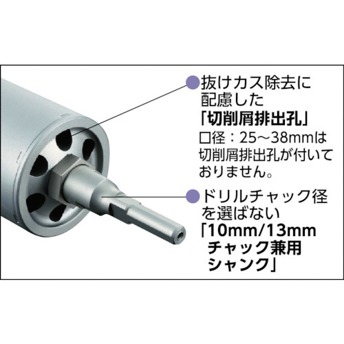 ESコアドリル　乾式ダイヤ32mm　ストレートシャンク　ESD32ST