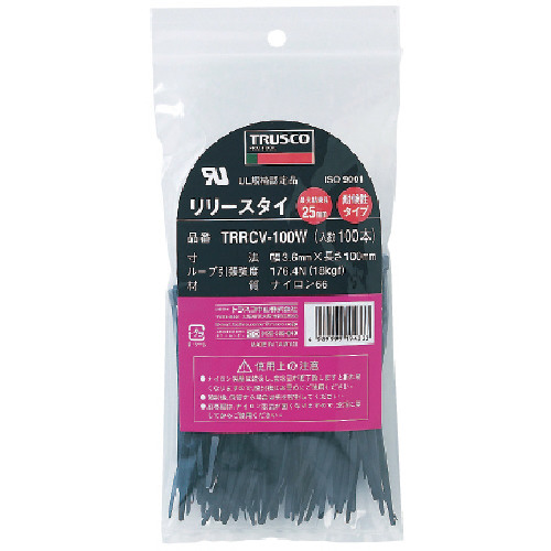 リリースタイ幅12．8mmX長さ407mm最大結束φ116耐候性 TRRCV405W