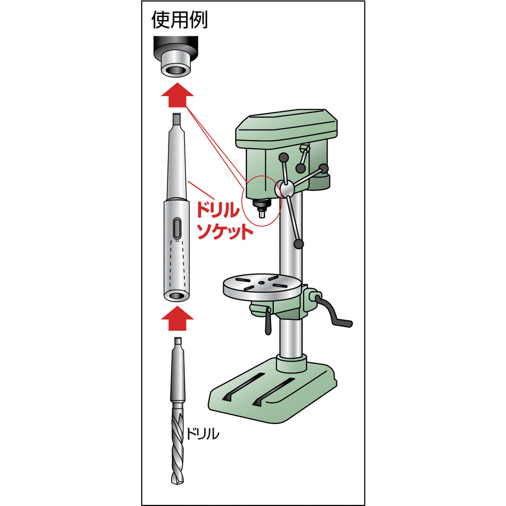 ドリルソケット焼入研磨品 ロング MT1XMT1 首下200mm TDCL11200