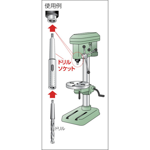 ドリルソケット焼入研磨品 ロング MT4XMT4 首下400mm TDCL44400