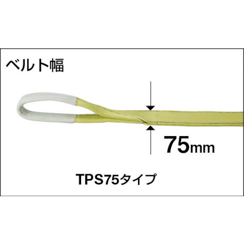 ポリエステルスリング JIS3等級 両端アイ形 75mmX2．5m TPS7525