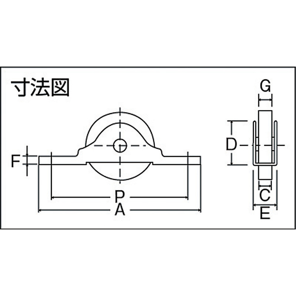 TRUSCO(トラスコ) ベアリング戸車 平型 Φ30 (2個入) THS-10-30F × 6袋  - 1