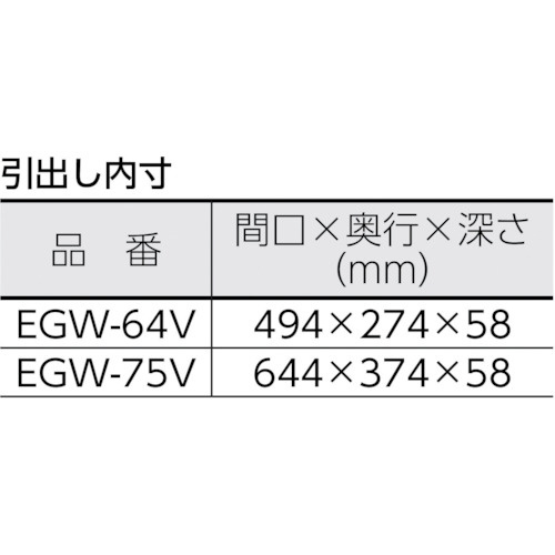 イーグル バーディワゴン用引出1段 600×400 YG色 EGW64VYG｜の通販は