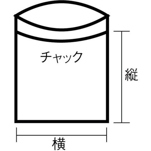 TCB-G-8-TM TRUSCO チャック付ポリ袋 0.08mm厚 200X140mm 100枚入