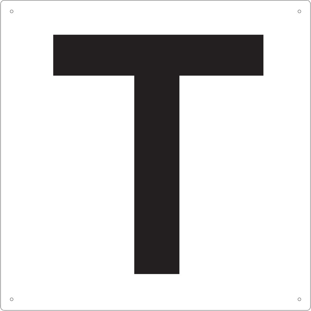 TAEH-T TRUSCO 表示板 アルファベット「T」 420X420