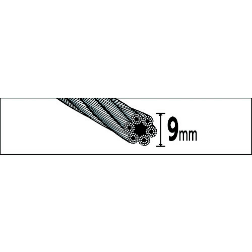 TRUSCO　ワイヤーロープスリング　Aタイプ　アルミロック　9mmX1．5m　TWAL-9S1.5