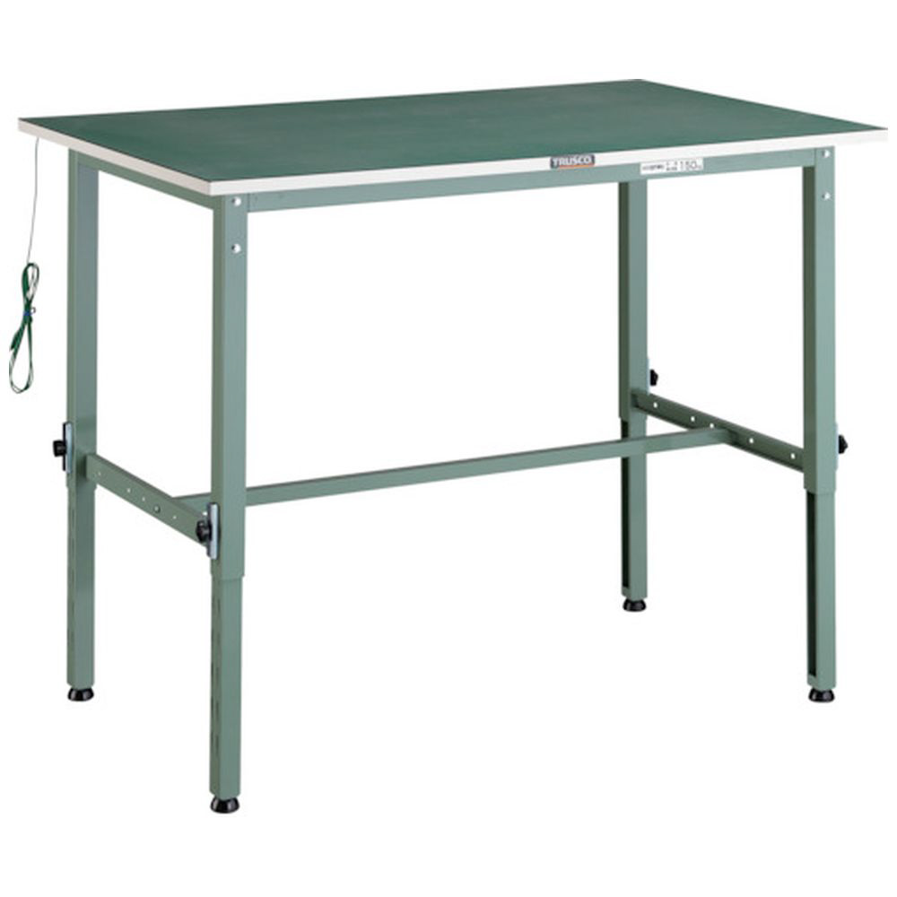 TRUSCO/トラスコ中山 帯電防止マット張り高さ調整作業台AEM型 900X750 AEM-0975D TRUSCO 帯電防止マット張り高さ調整作業台AEM型 1200X750 AEM1200D｜の