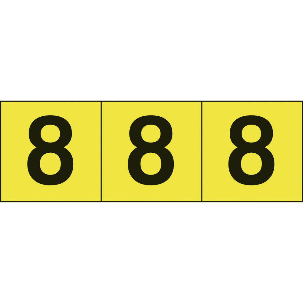 TRUSCO 数字ステッカー 30×30 「8」 黄色地／黒文字 3枚入 TSN-30-8-Y｜の通販はソフマップ[sofmap]