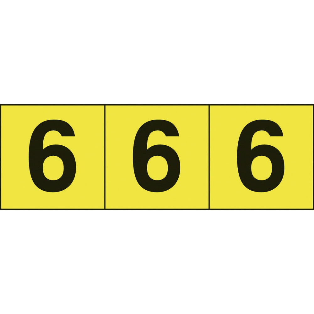 Trusco 数字ステッカー 50 50 6 黄色地 黒文字 3枚入 Tsn 50 6 Y の通販はソフマップ Sofmap