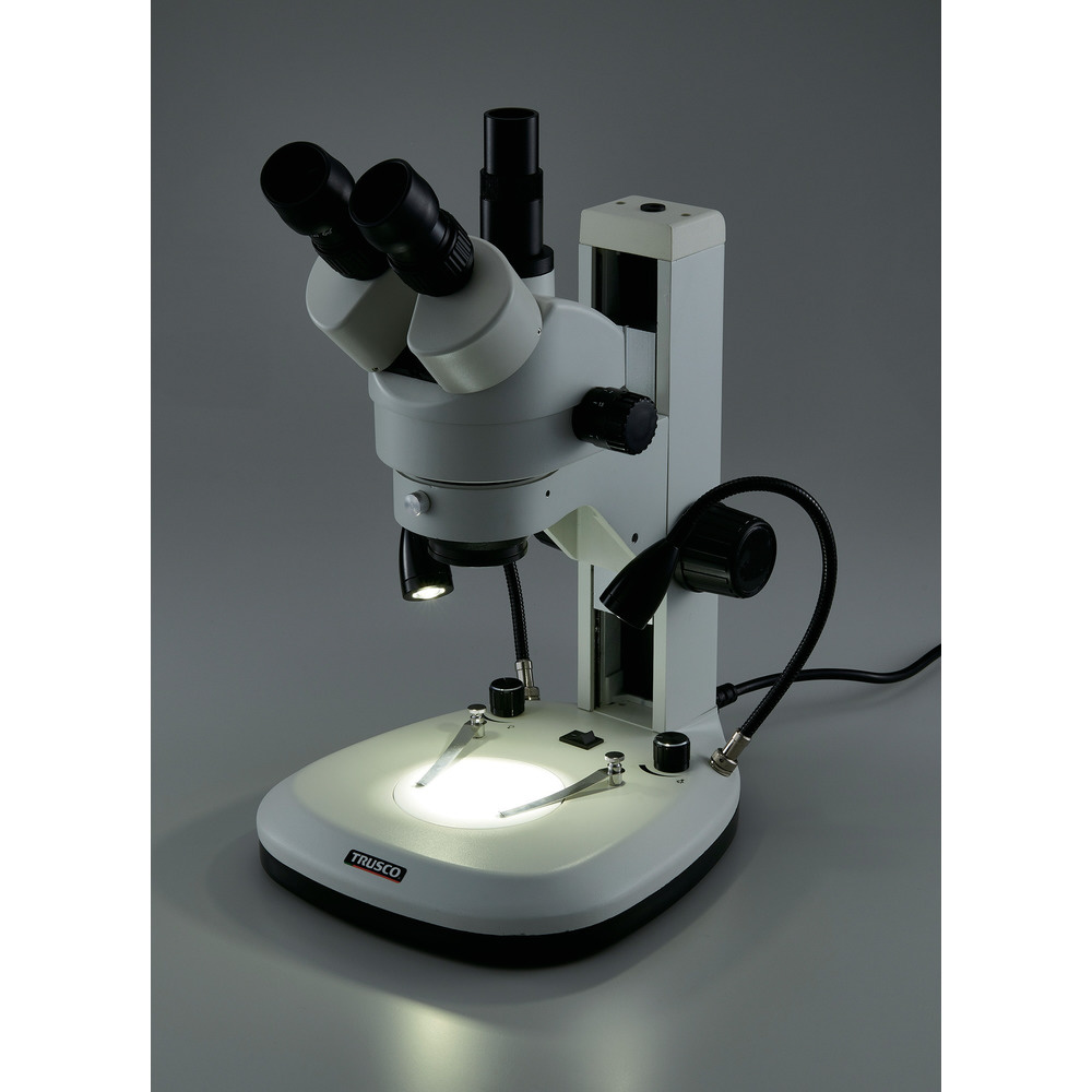 TRUSCO ズーム実体顕微鏡 三眼 ZMSFA-T1 SCOPRO スコープロ フレキシブルアームライト照明付