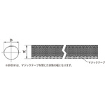 TRUSCO　後入れ可能油圧ホース用保護チューブ　折径50mm　長さ10m HPT050-10