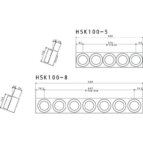 ＴＲＵＳＣＯ　ツーリングフレーム　ＨＳＫ１００　ＢＴ５０　ＮＴ５０兼用　５個収納 HSK100-5