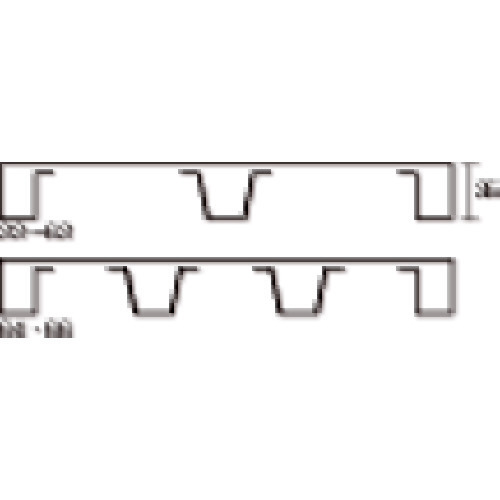 ＴＲＵＳＣＯ　Ｍ２型用スライド棚板　８６０Ｘ６００用　中受付 M2-TM36S