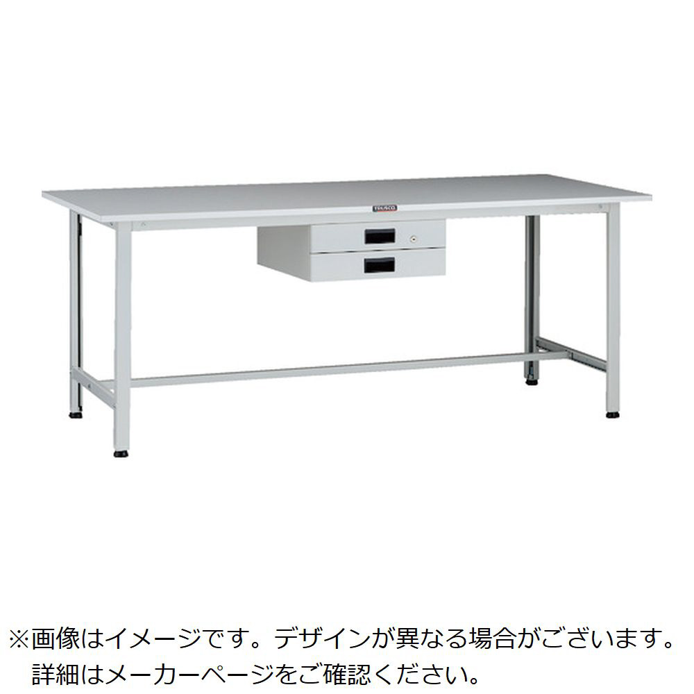 TRUSCO AOR型軽量作業台 1800X600 薄型2段引出付 AOR1860UDK2｜の通販 