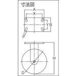 TRUSCO 重量キャスター 固定 100MM 耐湿ウレタン車輪360KGF HR