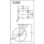 TRUSCO　重高荷重用キャスター　自在SP付　100MM　耐湿ウレタン車輪620KGF HR/HM100620PCI-TG-WB