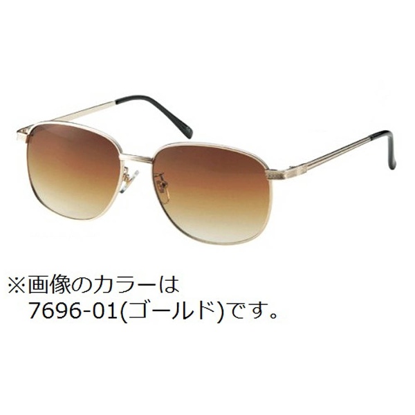 LUNETTES サングラス・Beige シニア ファッションサングラス 7696-04（ゴールド/クリア）｜の